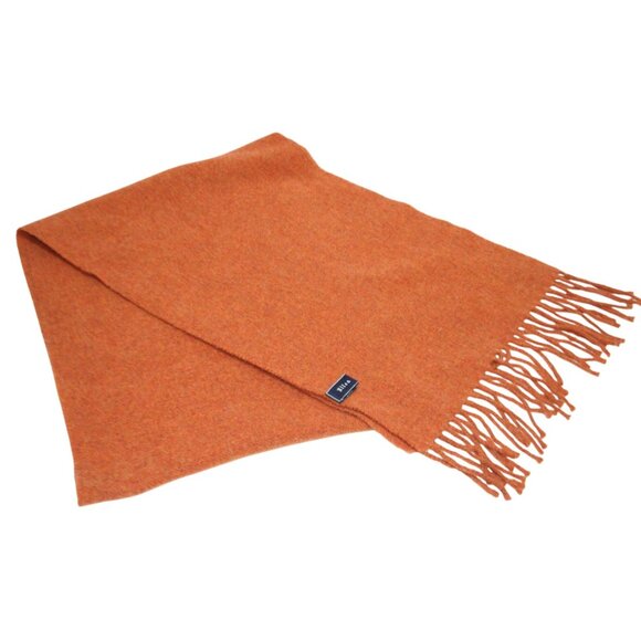 Altea Accessories - Altea Made in Italy 100% Wool Scarf Burnt Orange Fringe 12x64 Classic Heritage